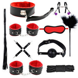BDSM érotique japonais ensemble de contraintes de servitude kit de retenue de servitude costume menottes pinces à tétons