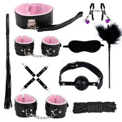 BDSM érotique japonais ensemble de contraintes de servitude kit de retenue de servitude costume menottes pinces à tétons