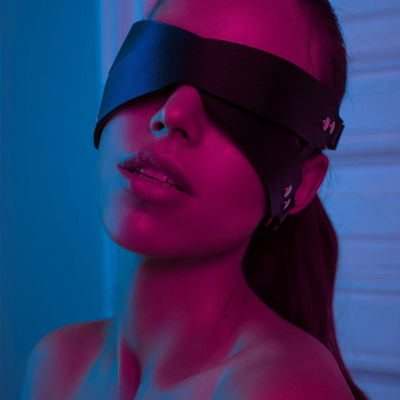 Masque pour les yeux en silicone ABS ensemble BDSM Bondage Couple Jouet de sexe Esclave en cuir