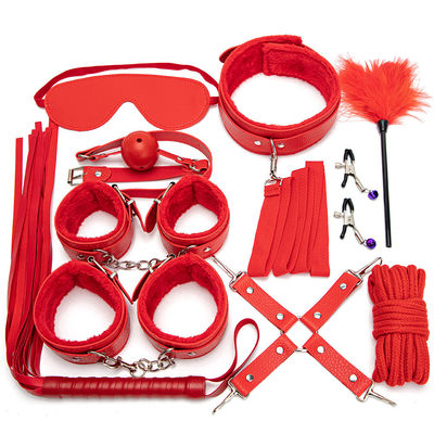 10 S'installer avec un ensemble léger de bondage en cuir SM Esclave Passion Fétiche