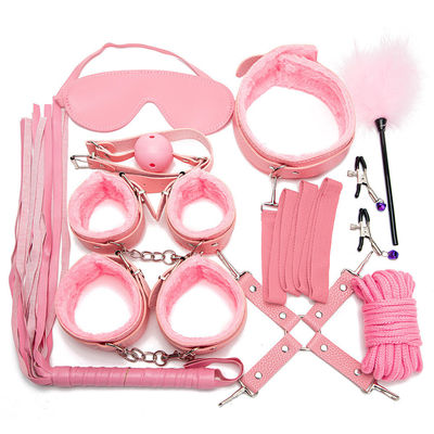 10 S'installer avec un ensemble léger de bondage en cuir SM Esclave Passion Fétiche