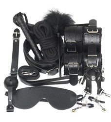 10 S'installer avec un ensemble léger de bondage en cuir SM Esclave Passion Fétiche