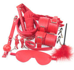 10 S'installer avec un ensemble léger de bondage en cuir SM Esclave Passion Fétiche