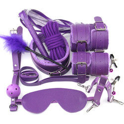 10 S'installer avec un ensemble léger de bondage en cuir SM Esclave Passion Fétiche