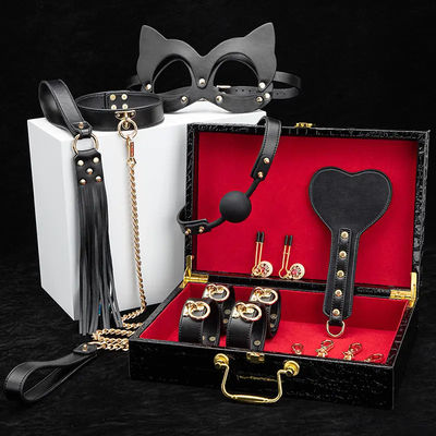 2 kg de femmes noires adultes BDSM ensemble jouets sexuels en cuir de luxe ensemble de servitude