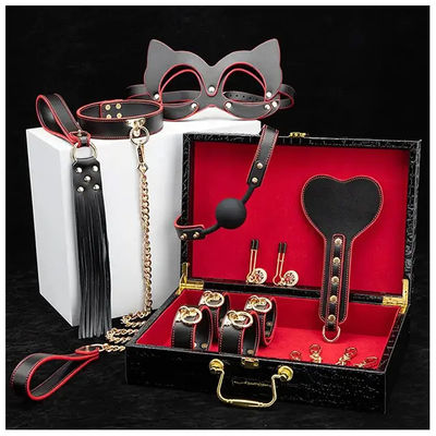 2 kg de femmes noires adultes BDSM ensemble jouets sexuels en cuir de luxe ensemble de servitude