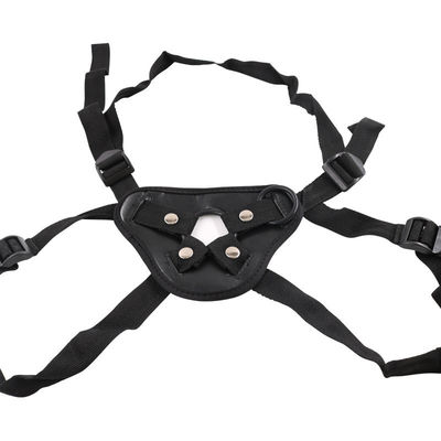 Lesbienne Portable BDSM Ensemble Noir Pantalons en caoutchouc Dildo Pour Les Hommes
