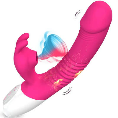 300g vibrateur à recharge USB jouet sexuel lapin rose masseur personnel chauffage poussant
