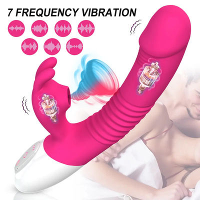 300g vibrateur à recharge USB jouet sexuel lapin rose masseur personnel chauffage poussant