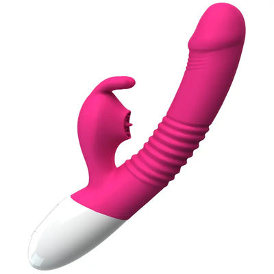 300g vibrateur à recharge USB jouet sexuel lapin rose masseur personnel chauffage poussant