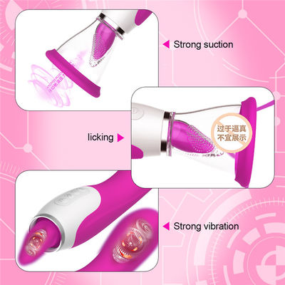 50dB Vibrateurs sexuels féminins Vibrateur sexuel jouet Langue féminine Dildos chauffage Tétons suceur
