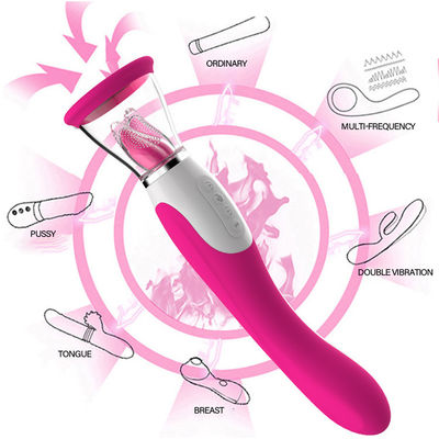 50dB Vibrateurs sexuels féminins Vibrateur sexuel jouet Langue féminine Dildos chauffage Tétons suceur