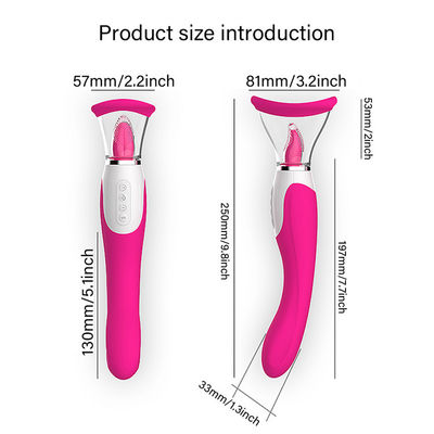 50dB Vibrateurs sexuels féminins Vibrateur sexuel jouet Langue féminine Dildos chauffage Tétons suceur