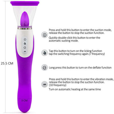 50dB Vibrateurs sexuels féminins Vibrateur sexuel jouet Langue féminine Dildos chauffage Tétons suceur