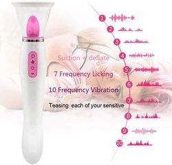 50dB Vibrateurs sexuels féminins Vibrateur sexuel jouet Langue féminine Dildos chauffage Tétons suceur