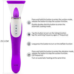 50dB Vibrateurs sexuels féminins Vibrateur sexuel jouet Langue féminine Dildos chauffage Tétons suceur
