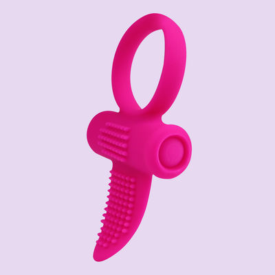 Ringe de langue vibrante rose CE Ring Clitoris Dildo Ring Vibrateur 85,8 mm x 46,3 mm x 8,2 mm