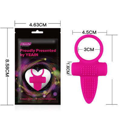 Ringe de langue vibrante rose CE Ring Clitoris Dildo Ring Vibrateur 85,8 mm x 46,3 mm x 8,2 mm