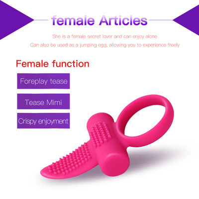 Ringe de langue vibrante rose CE Ring Clitoris Dildo Ring Vibrateur 85,8 mm x 46,3 mm x 8,2 mm