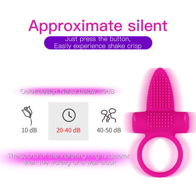 Ringe de langue vibrante rose CE Ring Clitoris Dildo Ring Vibrateur 85,8 mm x 46,3 mm x 8,2 mm