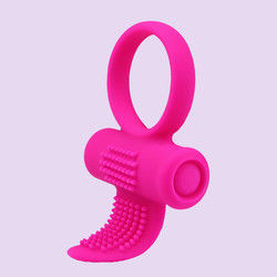 Ringe de langue vibrante rose CE Ring Clitoris Dildo Ring Vibrateur 85,8 mm x 46,3 mm x 8,2 mm