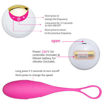 Masturbation par télécommande sans fil Dildo G Spot Vibrator d' œuf en silicone