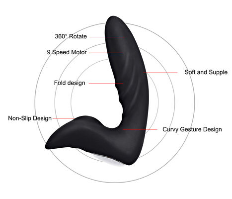 Masturbateur électrique masculin rotatif Jouet silicone massage de la prostate Vibrator porno