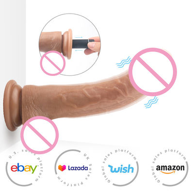 Femmes Vibrateur de sexe à distance Pénis en plastique Jouets sexuels vibrants Dildo caoutchouc silicone