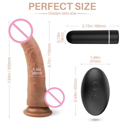 Femmes Vibrateur de sexe à distance Pénis en plastique Jouets sexuels vibrants Dildo caoutchouc silicone