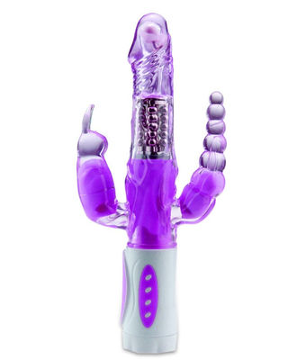 3 en 1 Violets Xxx Lesbienne Vibrateur Adult Toy Butterfly 360 Rotation Patting Lapin Vibrateur