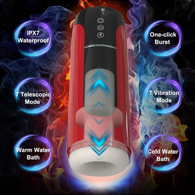 Chauffage intelligent automatique mâle Masterbater télescopique rotatif mâle tasse de masturbation