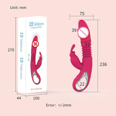 12 vibrateur de fréquence jouet sexuel usb stimulateur féminin rechargeable dildo chauffage télescopique
