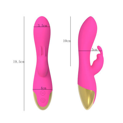 Jouets sexuels rechargeables à l' épreuve de l' eau Massageur de clitoris de lapin Vibrator pour femmes