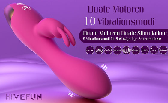Jouets sexuels rechargeables à l' épreuve de l' eau Massageur de clitoris de lapin Vibrator pour femmes