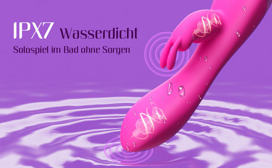 Jouets sexuels rechargeables à l' épreuve de l' eau Massageur de clitoris de lapin Vibrator pour femmes