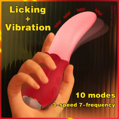 250g Rose Vibrator Jouet sexuel Tête Portable Stimulateur Clitoris Longue langue Vibrator