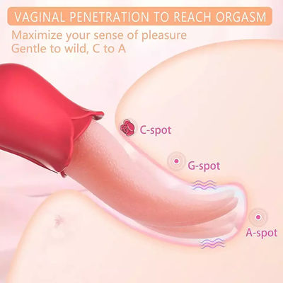 250g Rose Vibrator Jouet sexuel Tête Portable Stimulateur Clitoris Longue langue Vibrator