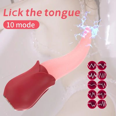 250g Rose Vibrator Jouet sexuel Tête Portable Stimulateur Clitoris Longue langue Vibrator