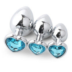 Extremo Pink Sexe en acier inoxydable Plug anal énorme Plug cul cœur jouets Cola ensemble
