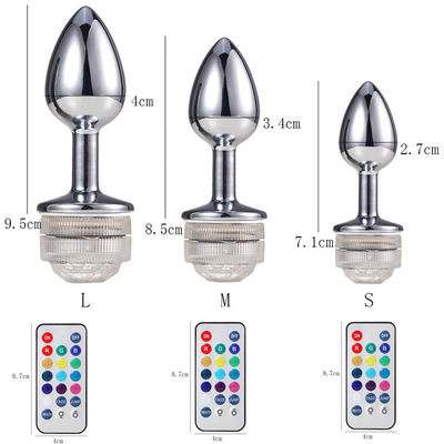 G Spot Cosplay Plug Anal Jouets sexuels Glou Tail télécommande Lumineux Jewelled Butt Plug