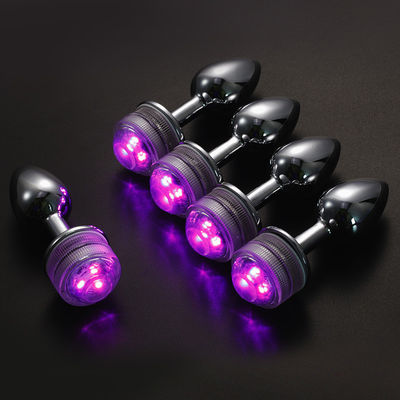 G Spot Cosplay Plug Anal Jouets sexuels Glou Tail télécommande Lumineux Jewelled Butt Plug