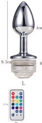 G Spot Cosplay Plug Anal Jouets sexuels Glou Tail télécommande Lumineux Jewelled Butt Plug