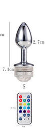G Spot Cosplay Plug Anal Jouets sexuels Glou Tail télécommande Lumineux Jewelled Butt Plug