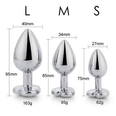 Jouet de masturbation masculine en forme de cœur Vibrant cul Dildo Multicolore Jouet de cul en métal