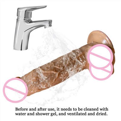 Pénis artificiel anal masculin Realiste Dildo Liquide Souffle en caoutchouc silicone Jouets sexuels pour femmes Puissante tasse d'aspiration mains libres