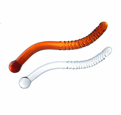 Disque artificiel fait à la main de haute qualité Plug anal en cristal Pénis en cristal en forme de verre Dildo pour vagin