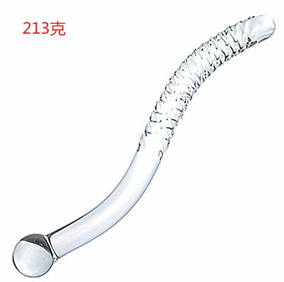 Disque artificiel fait à la main de haute qualité Plug anal en cristal Pénis en cristal en forme de verre Dildo pour vagin