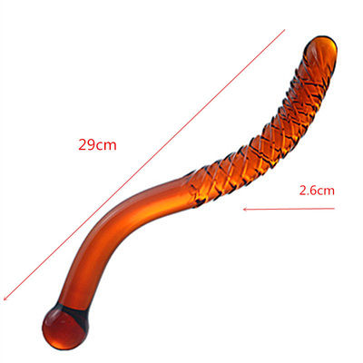 Disque artificiel fait à la main de haute qualité Plug anal en cristal Pénis en cristal en forme de verre Dildo pour vagin