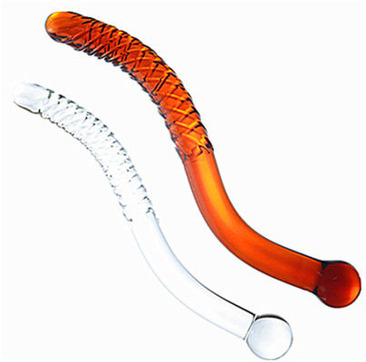Disque artificiel fait à la main de haute qualité Plug anal en cristal Pénis en cristal en forme de verre Dildo pour vagin