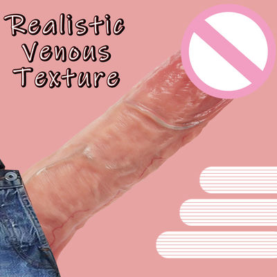 418g de viande brune en silicone Dildo doux ROHS Pénis réaliste homme et femme Dildo